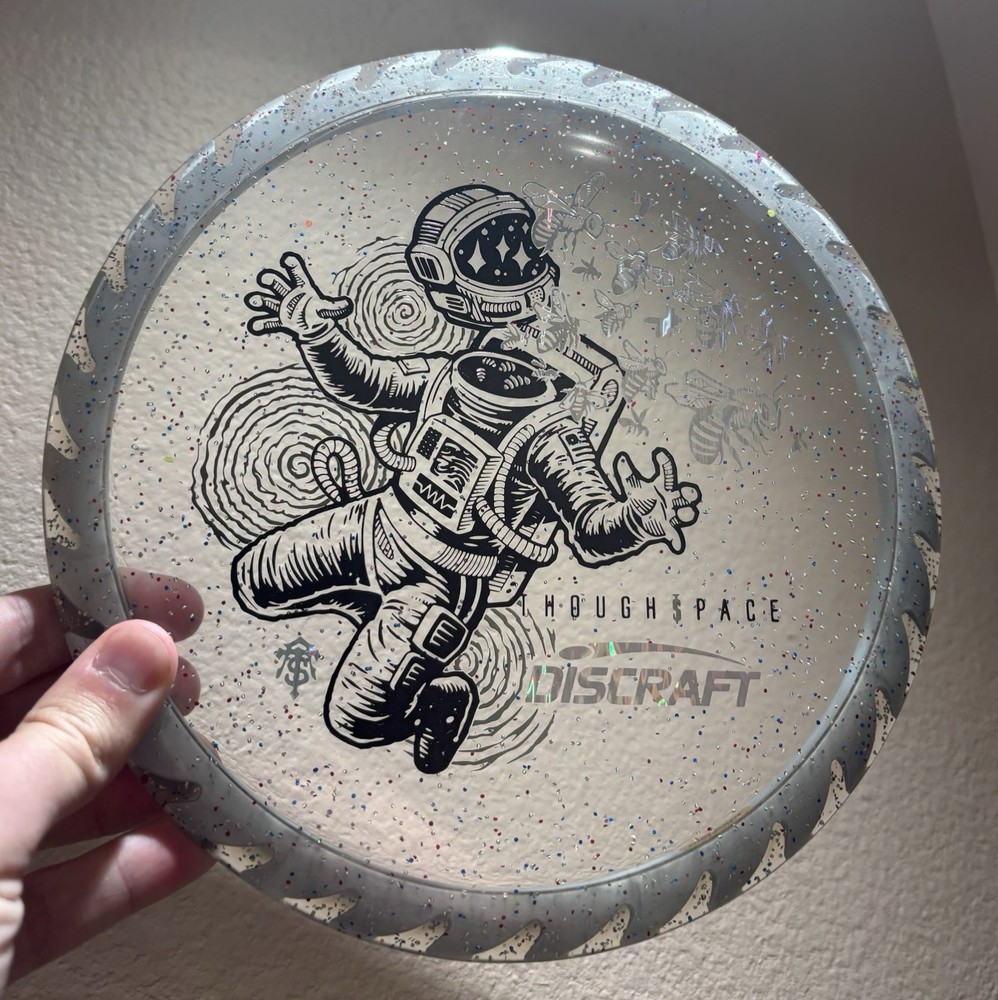 Rare Thought Space Athletics x Discraft Confetti Buzzzsaw Gray Blade – 175-176g