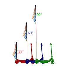 Patriotic Flag Multicolor Sail Safety Flag for Bike & Scooter