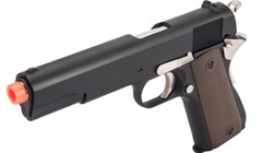 GE Metal Gas Blow Back Airsoft Gun 1911 up to 320 FPS/0.2G BB Black & Silver