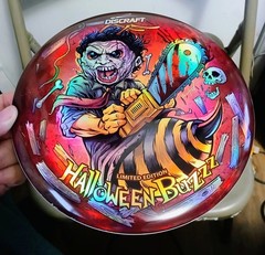 🎃 LEATHER FACE 🎃 Discraft Halloween BuZzz 🎃 FULL FOIL Glo 175_176 🎃 New 9/10