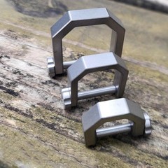 Titanium Alloy D Shape Keychain Buckle Portable Backpack Connector Pendant EDC