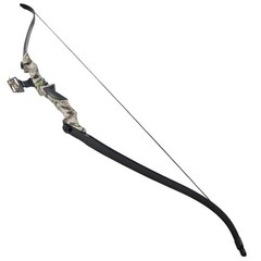 40 lb Black / White / Camo Camouflage 62″ Archery Hunting Takedown Recurve Bow