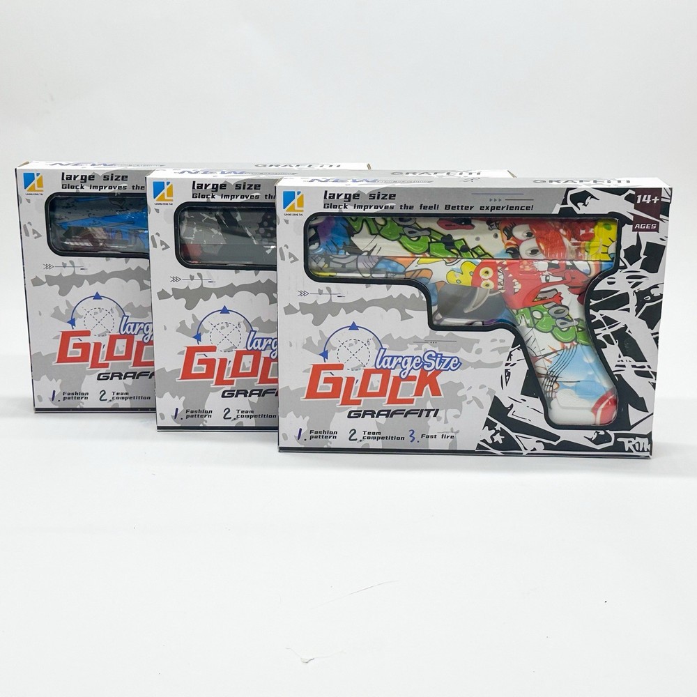 Large Size Graffiti Glock Water Bomb Air Pistol NEW Quantity 3