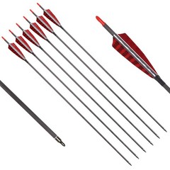 Elong 6PCS 30″ Arrows for Compound Bows,Pure Carbon Hunting Arrows for Archer…