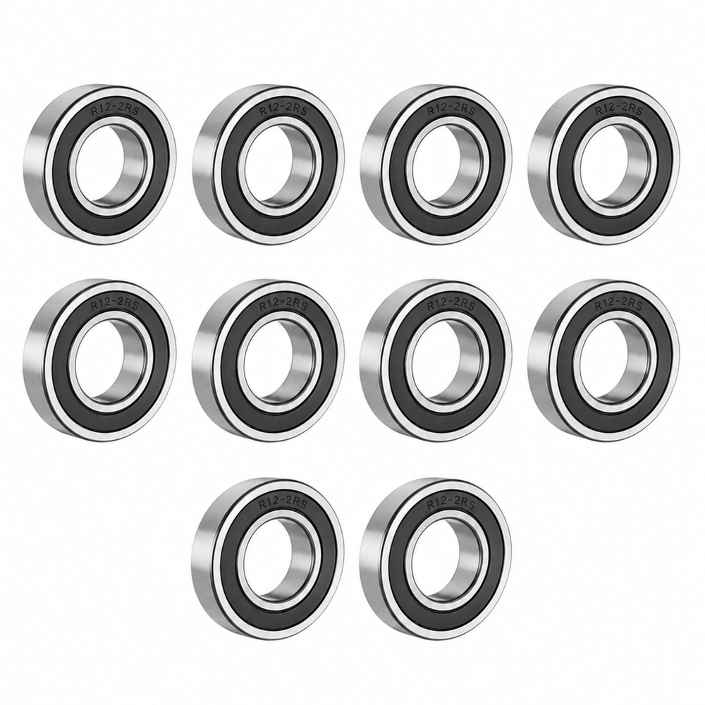 R12-2RS Ball Bearings 3/4″ x1-5/8 x7/16 10 Pack, Double Sealed Pre-Lubricated…