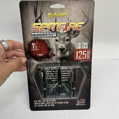NAP New Archery Spitfire 125 Grain 3 Pack 1.5” Cut – Mechanical Broadheads {18}