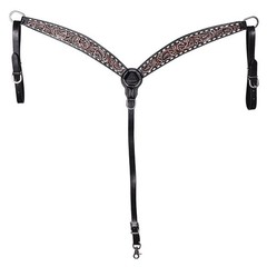 Western Headstall and Breast Collar Set HILASON Tooled Leather Horse Bridle Tack