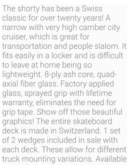 G&S Swiss Made High Camber Fibreflex Slalom Competition Skateboard NOS 2002 RARE