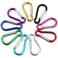 10Pcs Aluminum Carabiner Clip D Ring Set Hiking Gear Keychain Key Holder Loop US