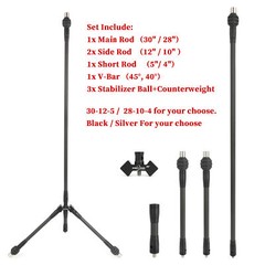 Archery 3K Carbon Stabilizer System Balance Bar Rod Damper Weight Kit Bow Target