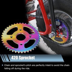 40 Tooth Sprocket 420 Chain 40mm Bore Replacement for Mini Bike Coleman CT200U B