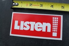 Listen Skateboard 411 On Video Magazine Red Z29B Vintage Skateboarding STICKER
