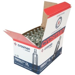 Crosman Brand 12 Gram Co2 Bottles, 40 Count, for Use with Paintball, Air Rifles