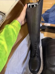 New TuffRider Ladies Leather Plus Rider Field Boots – Size 9 Extra Wide – Short