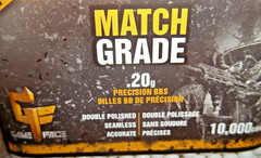 Game Face Match Grade Double Polished Seamless Accurate 6mm .20g BBs 10,000 NEW