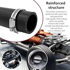 2 1/2″ ID 15 7/8″ Long straight Gasoline Fuel Filler Neck Hose with 4 Hose