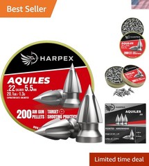 Aquiles .22 Cal Airgun Pellets – 20.1 Grains Pointed Arrowhead Design – 12.2 …