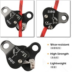 Climbing Ascender Fall Protection Rope Grab Belay Device Gear Aluminum Alloy …