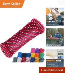 100 ft 1/4″ Polyester Rope Comparable to Nylon Rope Poly Strong Utility Cord …