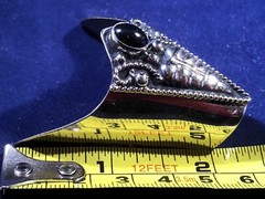 New Western Cowboy Boot Toe Tip Hand Carved Black And Silver With Black Stone