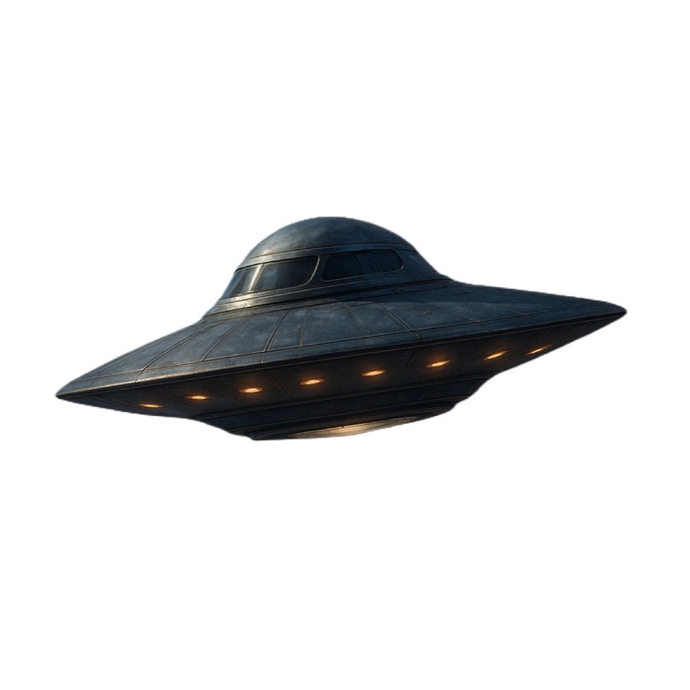 STICKER UFO UAP space ship vinyl laminated glossy USA epic unknown flying