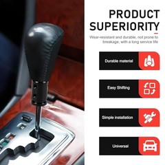Gear Shift Knob Adapter, M12x1.25 Aluminum Alloy Shifter Knob 1 PC Black