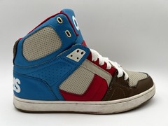 Osiris NYC 83 CLK High Top Sneakers Blue Cream Red Mens Size 9.5 Very Clean Rare