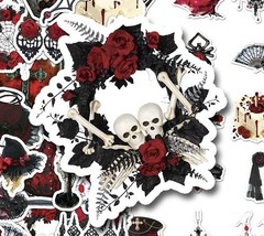 30Pcs Random Gothic Punk Romance Dark Red Medieval Vampire Waterproof Stickers