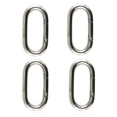 4 Pack 1/4″ 2.36″ Heavy Duty Carabiner Clip Spring Snap Hook Stainless Steel
