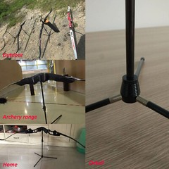 1X Fiberglass Bow Stand Recurve Bow Holder Archery Accessories Hunting Shooting