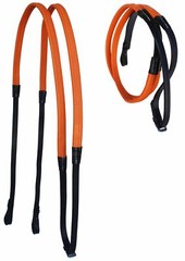 54″ Horse English Black Leather Rubber Grip Schooling TRAINING Reins 805LR23