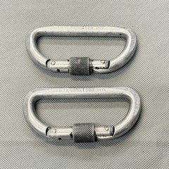 Vintage Grivel Italy Carabiners Screw-Gate D Shape KG 3000/800 UIAA Lot of 2