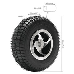 4-Pack Front Rear 9×3.50-4 Tire on Wheel for Mobility Scooter Wheelchair Mower