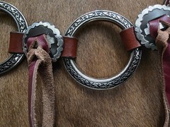 Heritage Metal Ring Headstall, Reins and Breastcollar – Large Silver Rings
