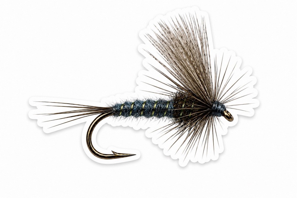 Fly Fishing Blue Wing Dry Fly Trout Sticker Rainbow Brown Brook Trout Decal