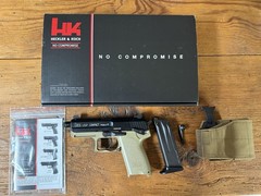 KWA Airsoft 6mm Heckler & Koch USP Compact With Tan Frame, Includes Holster