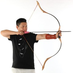 53» Traditional Hunting Bow Longbow Archery One Piece Mongolian Horsebow Arrows