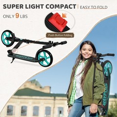 Wayplus Aquas Kick Scooter For Kids Teens Adults – Foldable Lightweight 8-Inch