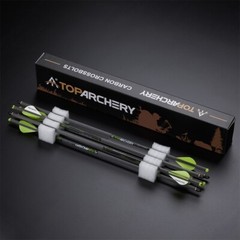 6PK 20in. Carbon Crossbow Bolts.006 Straightness with 2in. Vane Half Moon Nocks