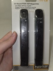 Sig Sauer P320 ASP Air Pistol .177 Cal Pellet 20-Round Magazine x2 – AMPC-177-20
