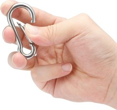 Stainless Steel Carabiner Clip Spring Snap Hook for Outdoor Camping Gear