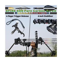 Archery Compound Bow Set PRO,Draw Weight 20-70 LBS, Draw Length 24″-30″, IBO …