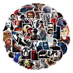 Mix 10/50 PCs Halloween Horror Movie Characters Graffiti Luggage Vinyl Stickers