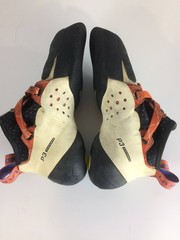 Excellent La Sportiva Solution Women’s Climbing Shoes, White/Lily Orange, W39