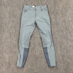 ROMFH Pants Womens 28L Blue Riding Breeches Silicone Patch Stretch Equestrian