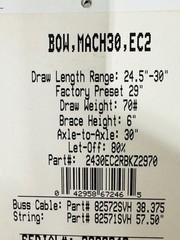 2025 New PSE Mach 30 Right Hand 70 Pound EC2 Black Bronze Carbon Hunting Bow