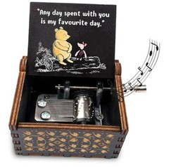 Cute Bear Best Friend Wood Music Box Gifts for Women, Friendship BBF Daughter