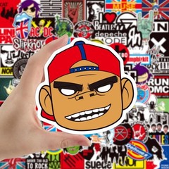 100 PCS Rock Music Punk Style Stickers Cartoon Hip-hop Personalized Decorative