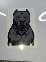 Pitbull BigChainCollar Vinyl Decal Sticker Size 5×3.5in NEW Waterproof 100%vinyl