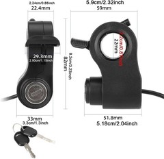 KiBcsLic Accelerator 5-pin Electric Bike Throttle